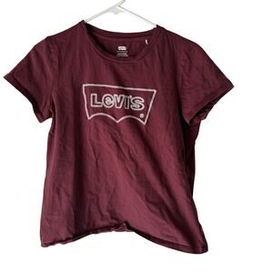 Levis Shirt Womens Medium Batwing‎ Graphic Tee T-Shirt Casual
